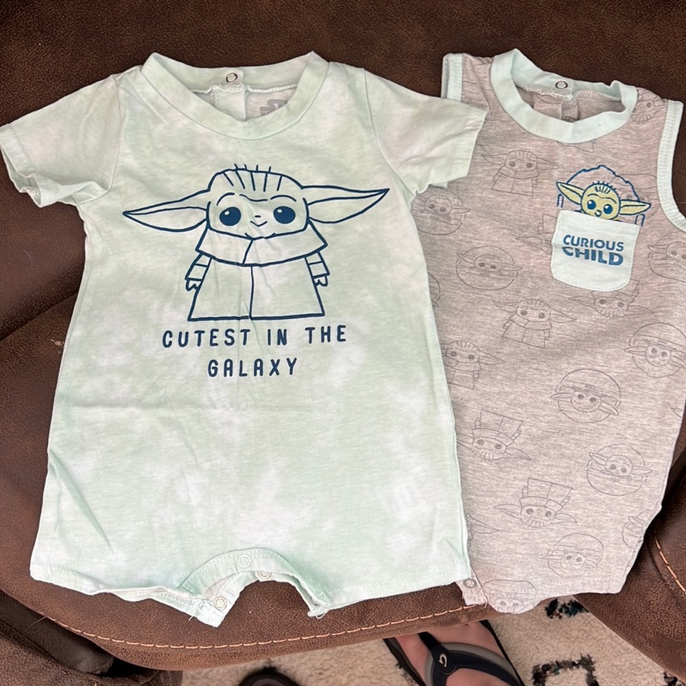 Star Wars baby yoda romper